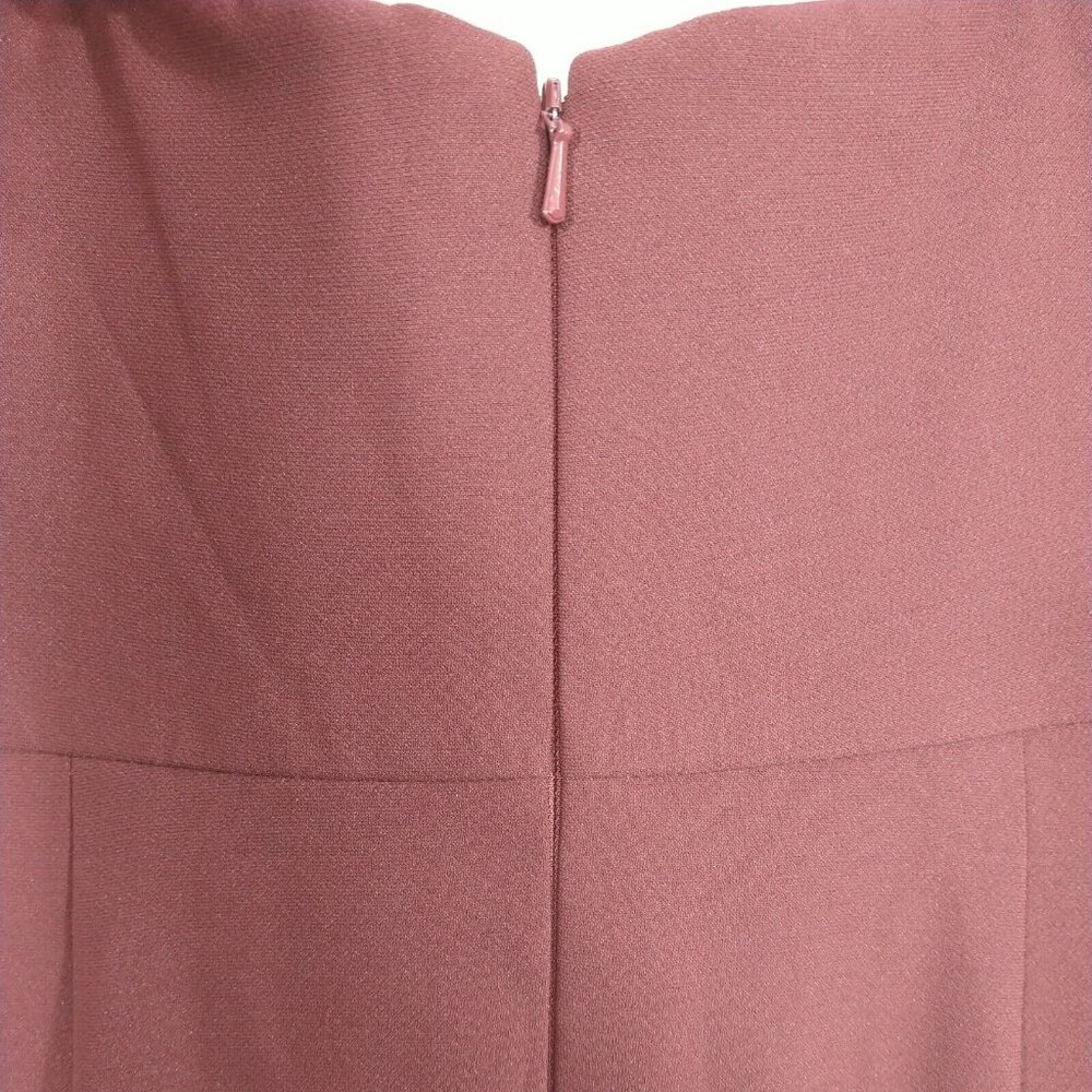 After Six Crepe Sleeveless Dress Women Size 10 Burgundy Red Pockets SAMPLE - NEW - Picture 5 of 9